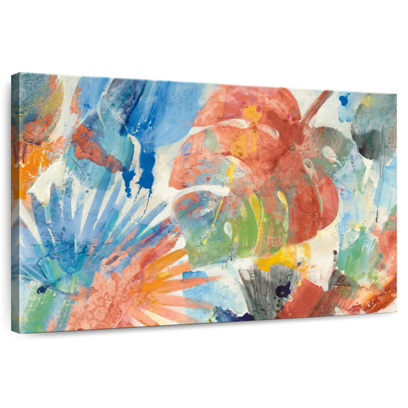 Harnek palmier abstrait lumineux, H 8 po x l 12 po