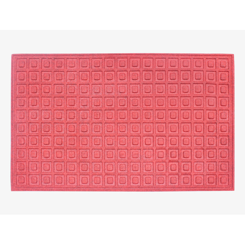 Tapis d'entrée intérieur antidérapant Eco-Poly 36 po x 24 po, Rouge