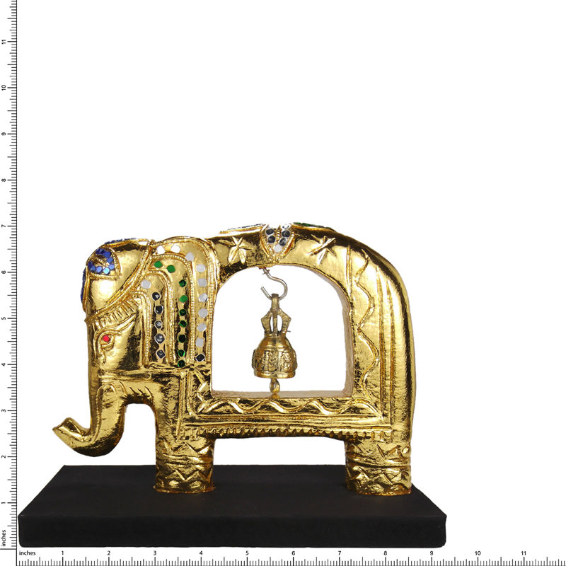 Sculpture éléphant doré Jashanti