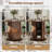 5-piece Round Pedestal Dining Set With Cane Back Cantilever Chairs-1695141944
