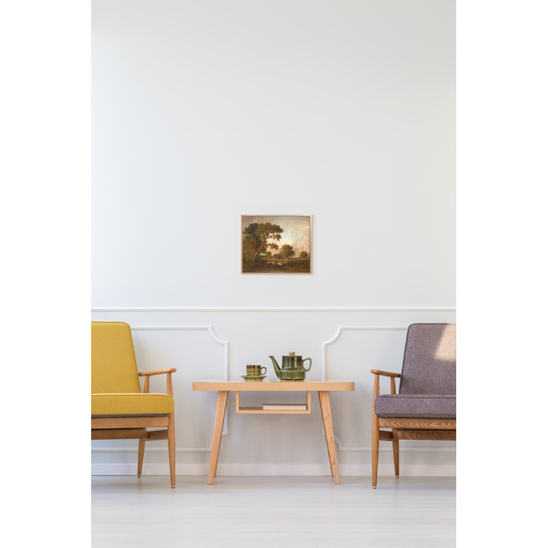 Landscape with Trees Framed Oil Painting Print Canvas
