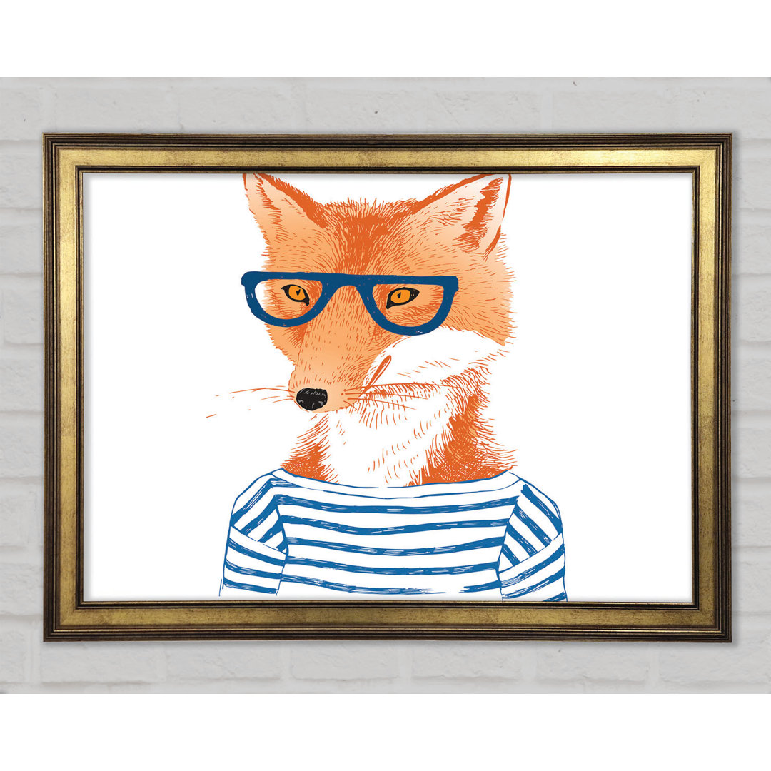 Gerahmtes Leinwandbild The Nerd Fox