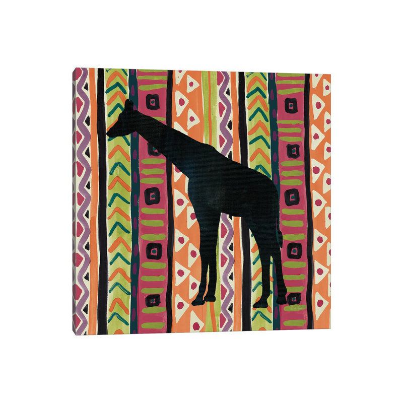 African Animal III Jewel by Farida Zaman - Print on Canvas, Wrapped Canvas, 93.98cm H x 93.98cm W x 1.91cm D