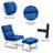 Varrian 2 Set Accent Chair with Ottoman, Velvet Modern Metal Legs, Club Chair Lounge Sofa Couch-873821709