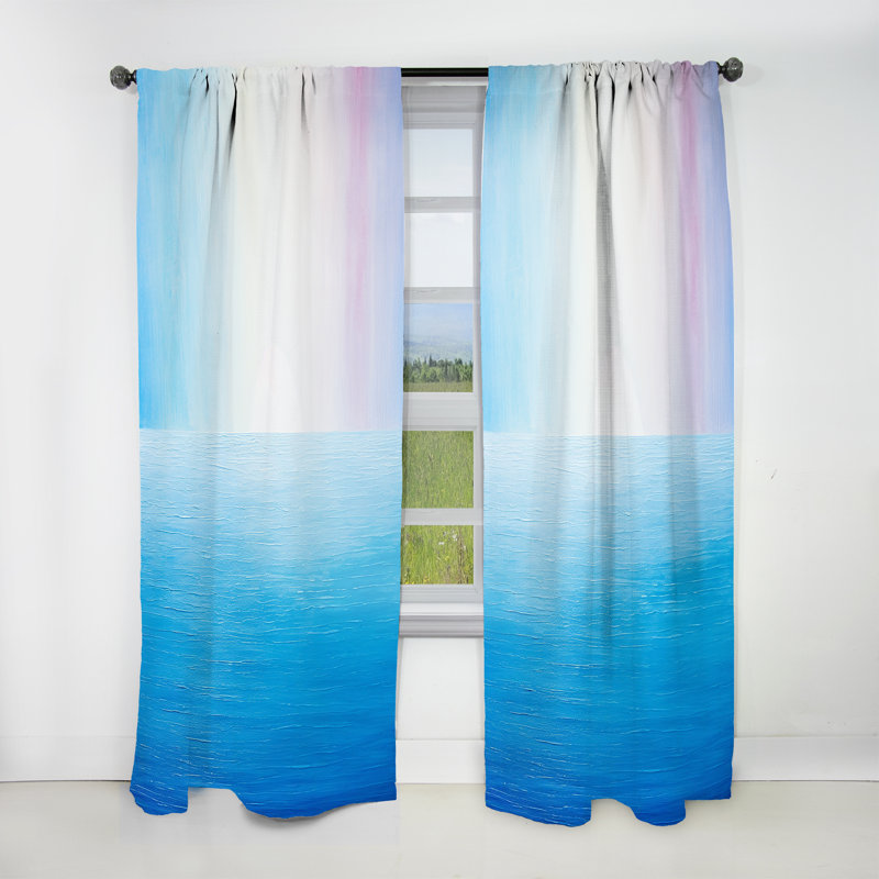 Rideau moderne - obscurcissement de chambre en velours - Edinburg Blue Spectral Solitude - 1 panneau, L 52 po x L 108 po