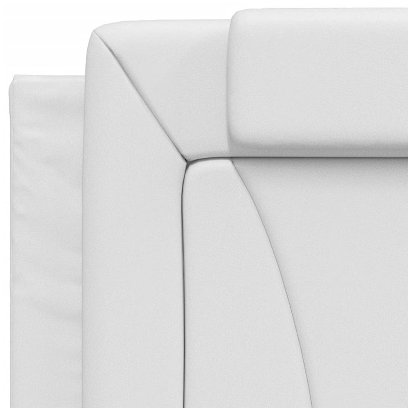 Lit vidaXL avec faux matelas blanc 90x200 cm Viana, Blanc, Simple