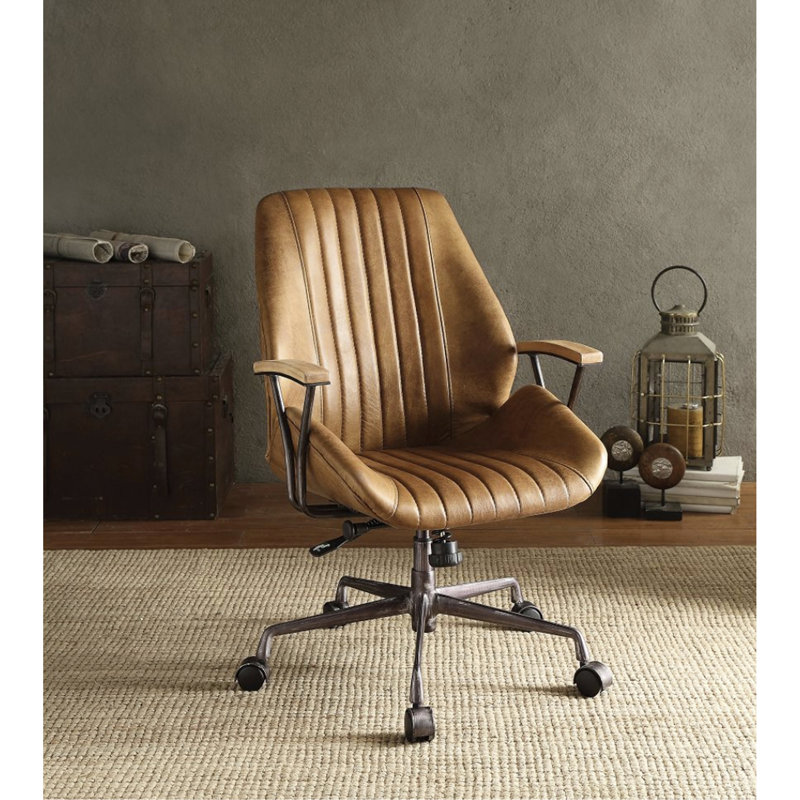 Chaise de bureau en cuir Hamilton
