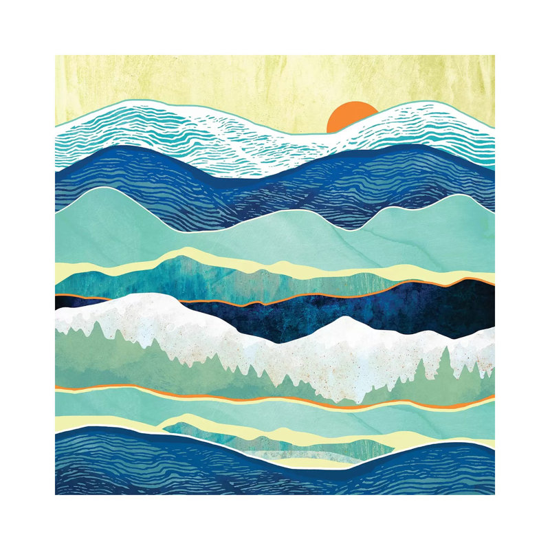 Hiver froid - reproduction d'art, Toile tendue, Aucun mat, H 12 po x l 12 po x P 1,5 po