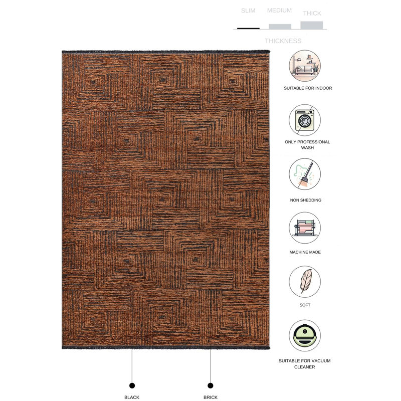 Tapis rectangulaire Tammela, Tapis de couloir 3 pi 4 po x 9 pi 11 po