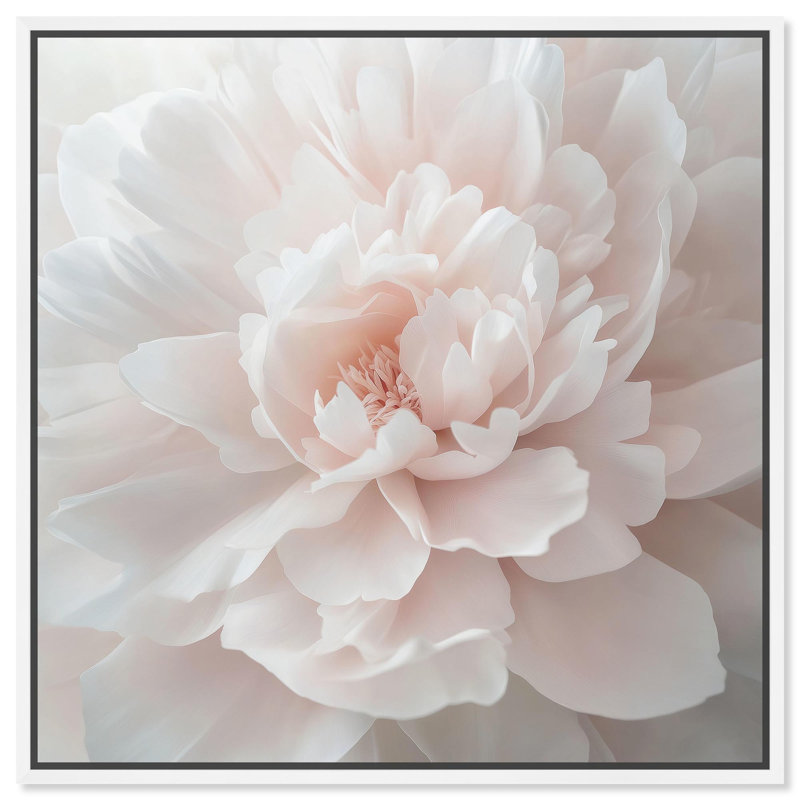 Art délicat et délicat sur toile I Flower par Art Remedy, H 31 po x l 31 po, Cadre blanc