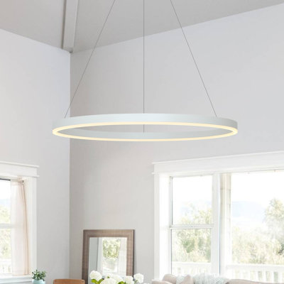 Stockham 1-Light Unique Geometric Chandelier Round Circle LED Kitchen Island Pendant