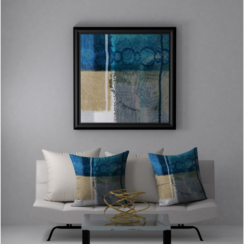 Abstract Reversible Throw Pillow, 18" x 18"