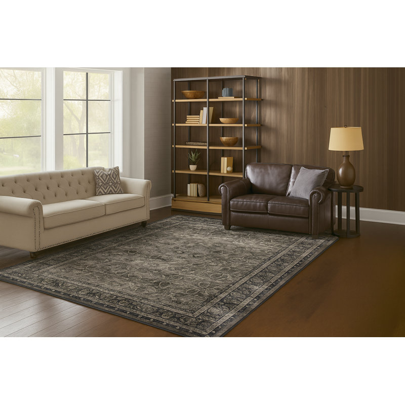 Crafters & Weavers Tibet Collection Area Rug Ultra Soft Washable Rug, Non Slip, Indoor, Stain Resistant Rugs for Living Room Bedroom Vintage Home Decor (5.7' x 7.8')