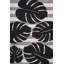 Tapis d'intérieur / extérieur noir / gris Colgin Classic Beach Stripe and Monstera Leaf-1016219709