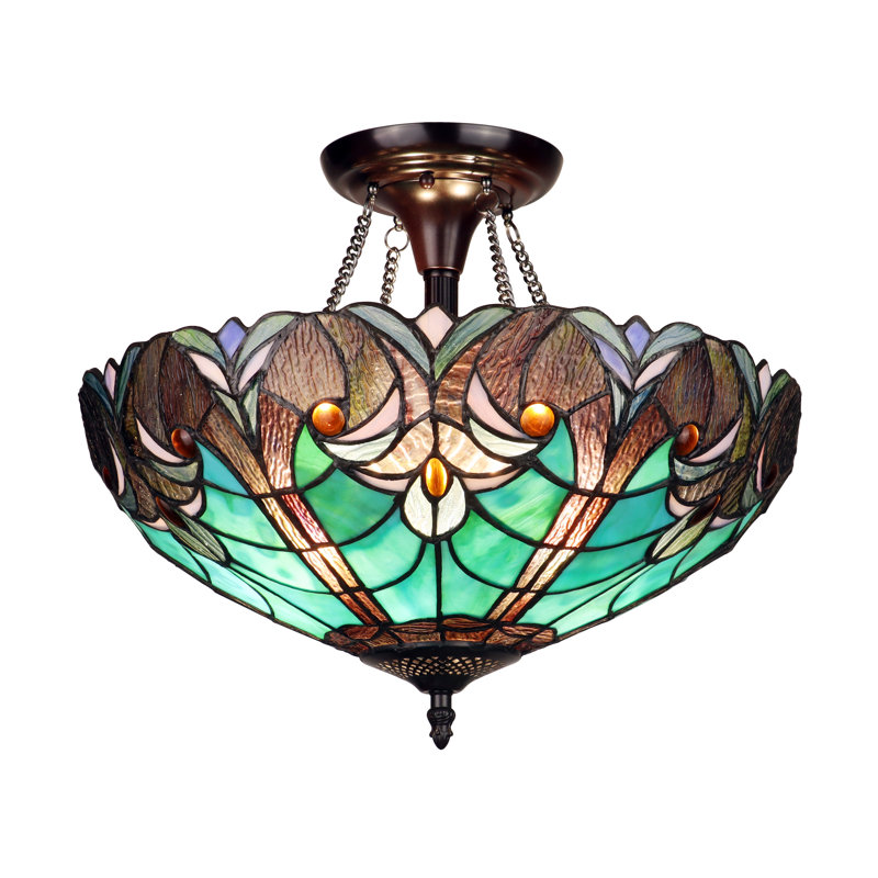 Zareh Glass Semi Flush Mount