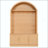 Farmhouse Arched Top Hall Tree with Fluted Doors and 5 Metal Hooks-1001823461