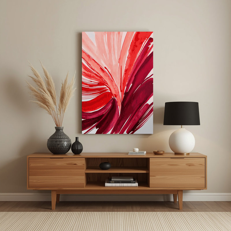 Aquarelle abstraite 49, art mural en métal rose, H 36 po x l 24 po