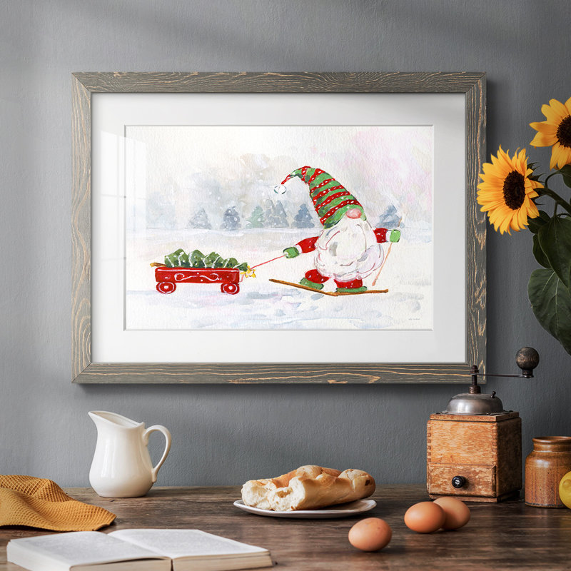 Winter Gnome I, reproduction d'art encadrée, Gris, H 18 po x l 26 po x P 1,5 po