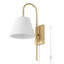 Rhoeva Single Light Iron Dimmable Plug-in Flush Mounted Sconce-1053672395-1053672392