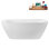 Baignoire autoportante de 63 po avec drain interne Streamline