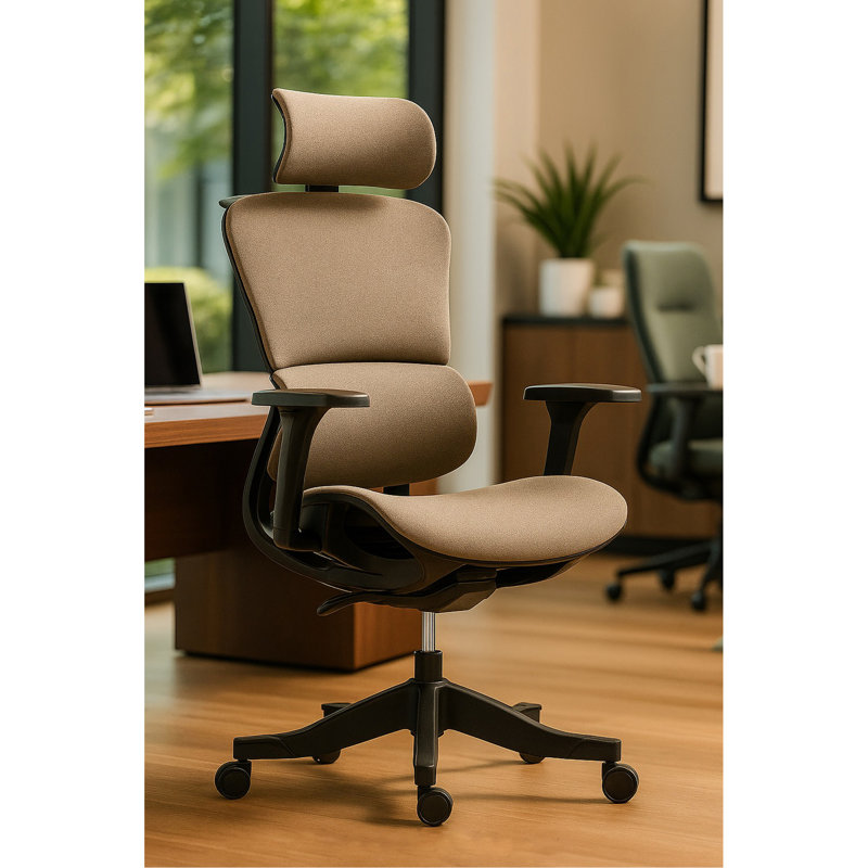 Chaise de bureau en filet à haut dossier: 8366 HP-BR, Brun