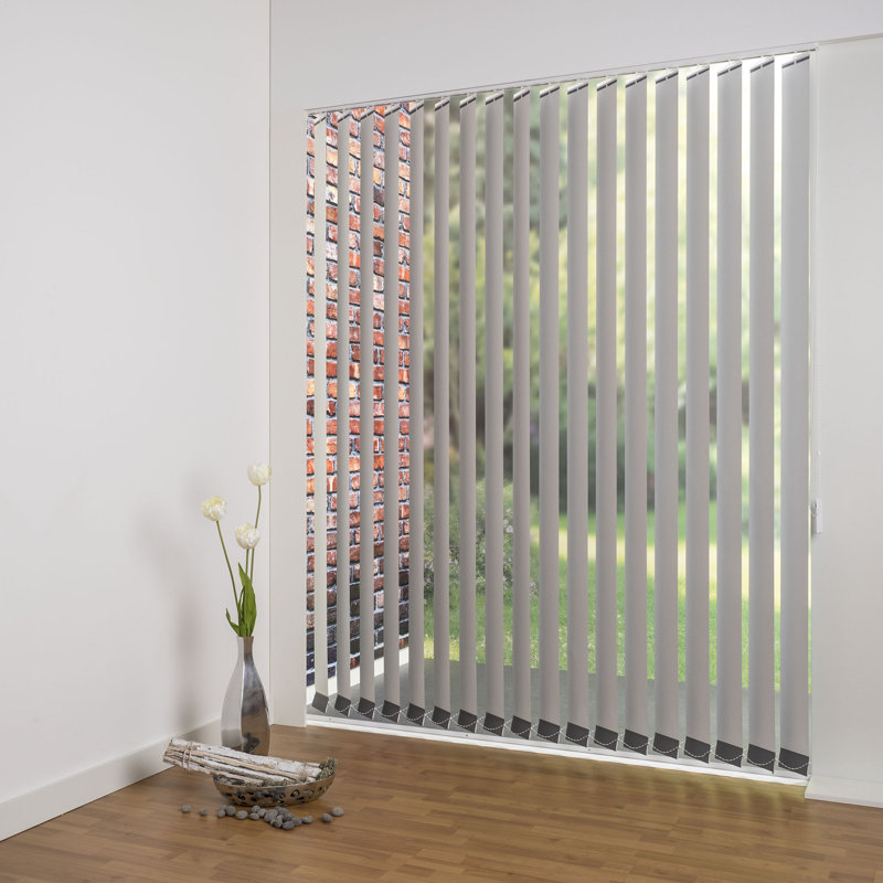 Blackout Vertical Blind, 180cm L x 180cm W, 12.7cm, Dark grey