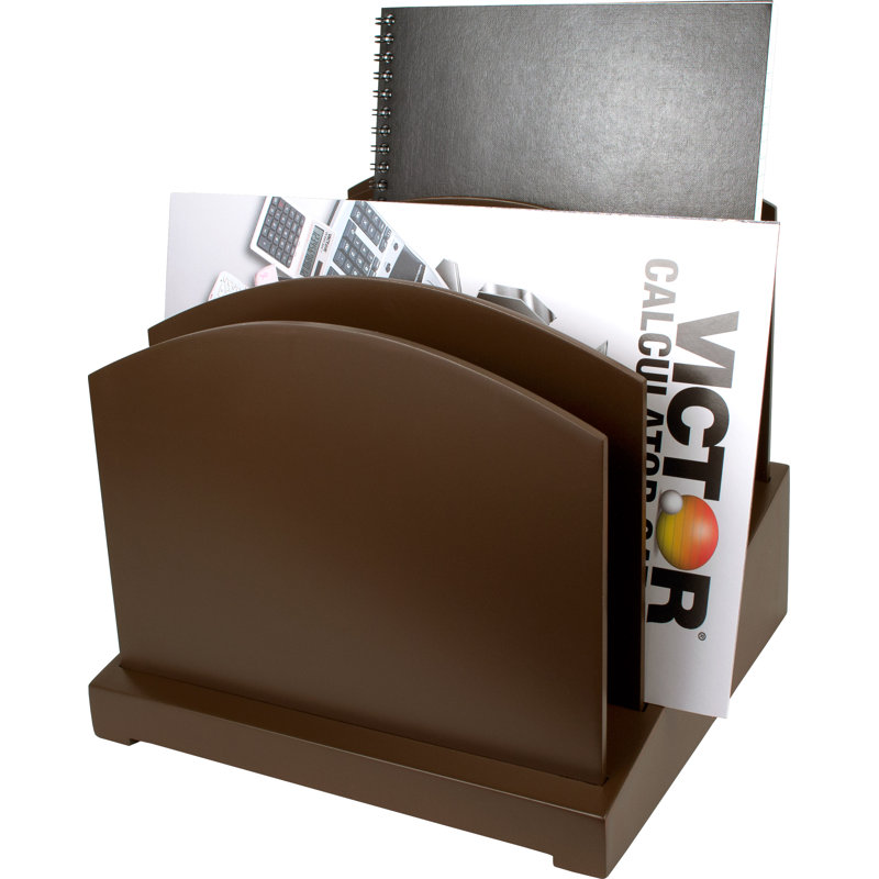 Sanders Manufactured Wood File Organizer, Mocha Brown