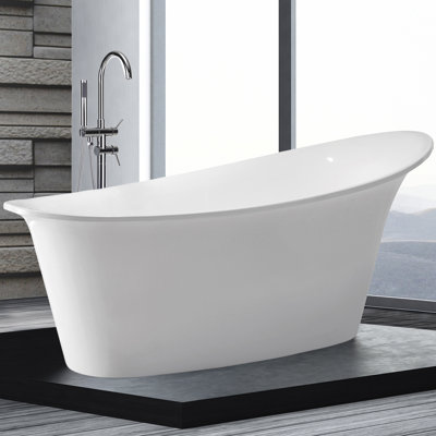1750mm x 900mm Freestanding Soaking Acrylic Bathtub