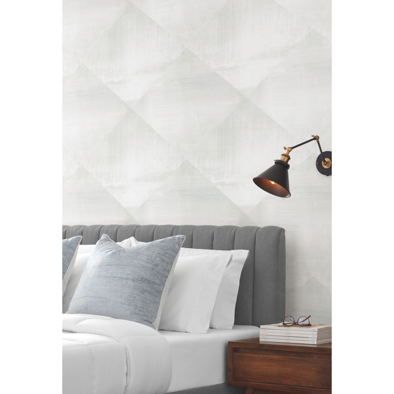 In Clay Geometric Wallpaper Double Roll, Gray
