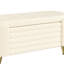 Banc de rangement avec repose-pieds Beige Modern-689494113