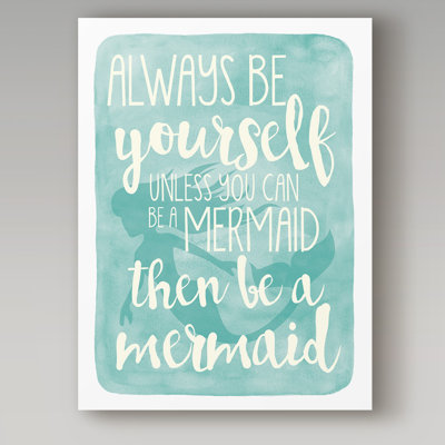 Keishawna «Mermaid», art textuel sur toile tendue