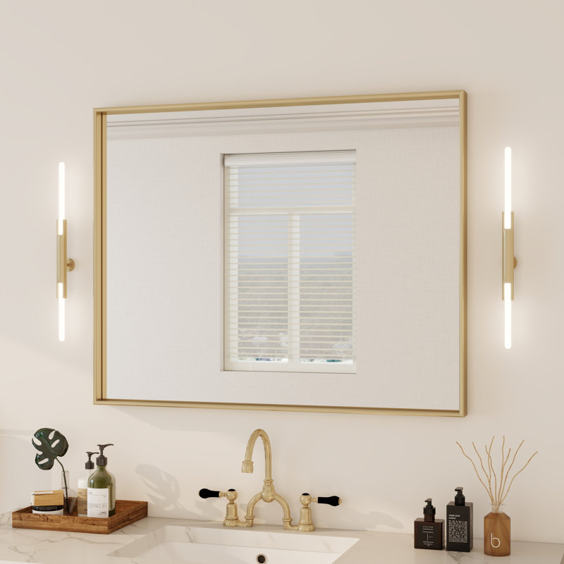 Miroir rectangulaire de salle de bain mural, 40 po x 32 po, Rectangulaire