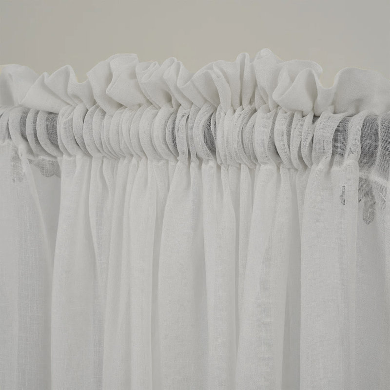 Panneaux de rideaux extra-longs transparents, L 52 po x L 72 po, Crème