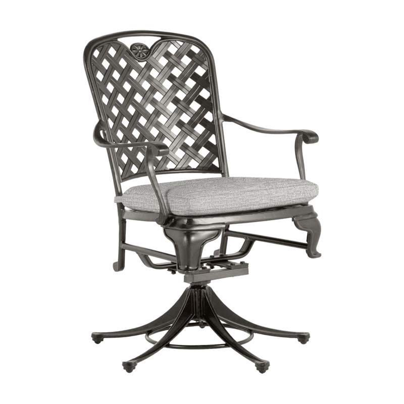 Outdoor Provance Rocking Metal Chair with Cushions, No Welt, Chalk, Bali Pearl