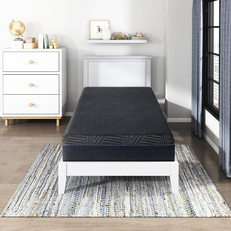 Matelas 11 po en mousse gélifiée, gris, déroulant pratique et mémoire de processus de livraison