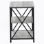 Table d'appoint, côté, bout, table de chevet, lampe, stratifié gris, métal noir, contemporain, moderne-1559285414
