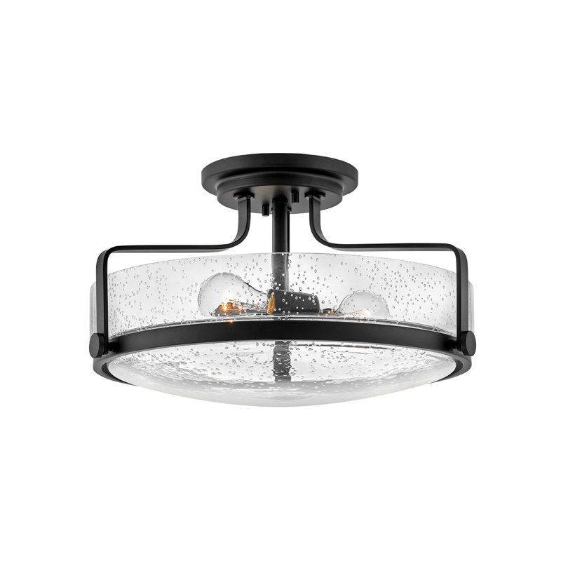 Plafonnier rétro semi-encastré 3 lumières Harper 18 po Harper