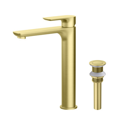 Tender Single-handle Bathroom Faucet with Drain Assembly