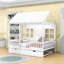 Lit de jour en bois avec lit gigogne simple, conception de maisonnette-400452571