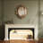 Beige + Black Solid Wood TV Cabinet Fireplace-117501189