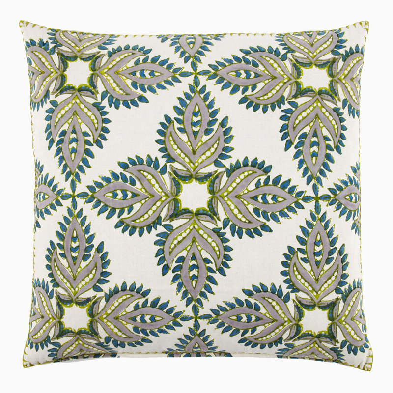 Verdin Linen Pillow Cover, 22"H x 22"W, Square