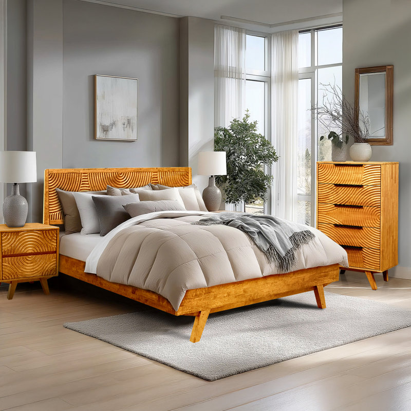 Grande commode à 5 tiroirs ACACIA Harmony, Caramel