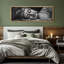 Bouddha endormi, art mural spirituel monochrome-115165316-115165318