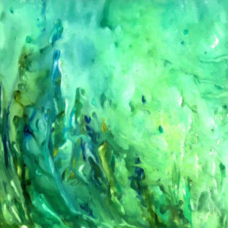 " Cool Off " by Rosie Brown, 36" H x 36" W, No, Gold Floater Framed