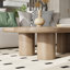 Tables basses et cocktails modernes, table en MDF en noyer aux formes libres pour la maison familiale