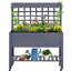 41" Raised Garden Bed With Trellis On Wheels, Wooden Elevated Planter Box With Legs And Bed Liner, For Flowers, Herbs & Vegetables