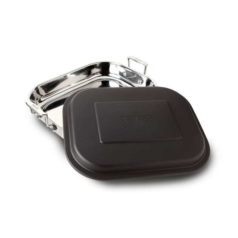 Plat à Lasagne rectangulaire en acier inoxydable avec couvercle All-Clad