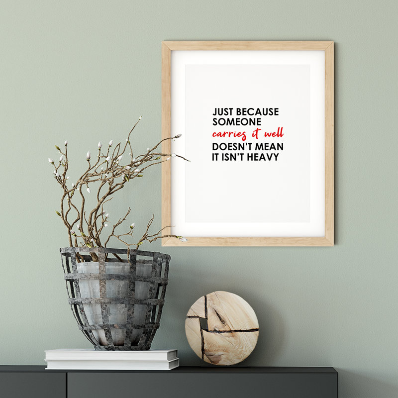 Décoration murale «Just simplement parce que quelqu'un le porte bien», H 10 po x l 8 po x P 0,01 po