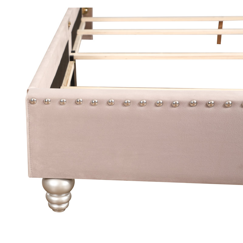 Kailyn Upholstered Sleigh Bed, King, Cobalt Blue