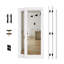 Porte française intérieure de 36 po x 80 po, portes de miroir de qualité supérieure 1-Lite avec attache à boule, charnières à billes complètes et charnières et poignées noires, apprêtée en blanc et parfaite pour la porte de chambre à coucher, porte fermée, couloir, porte de salon, porte de garde-manger Et porte de salle de bain-116306133